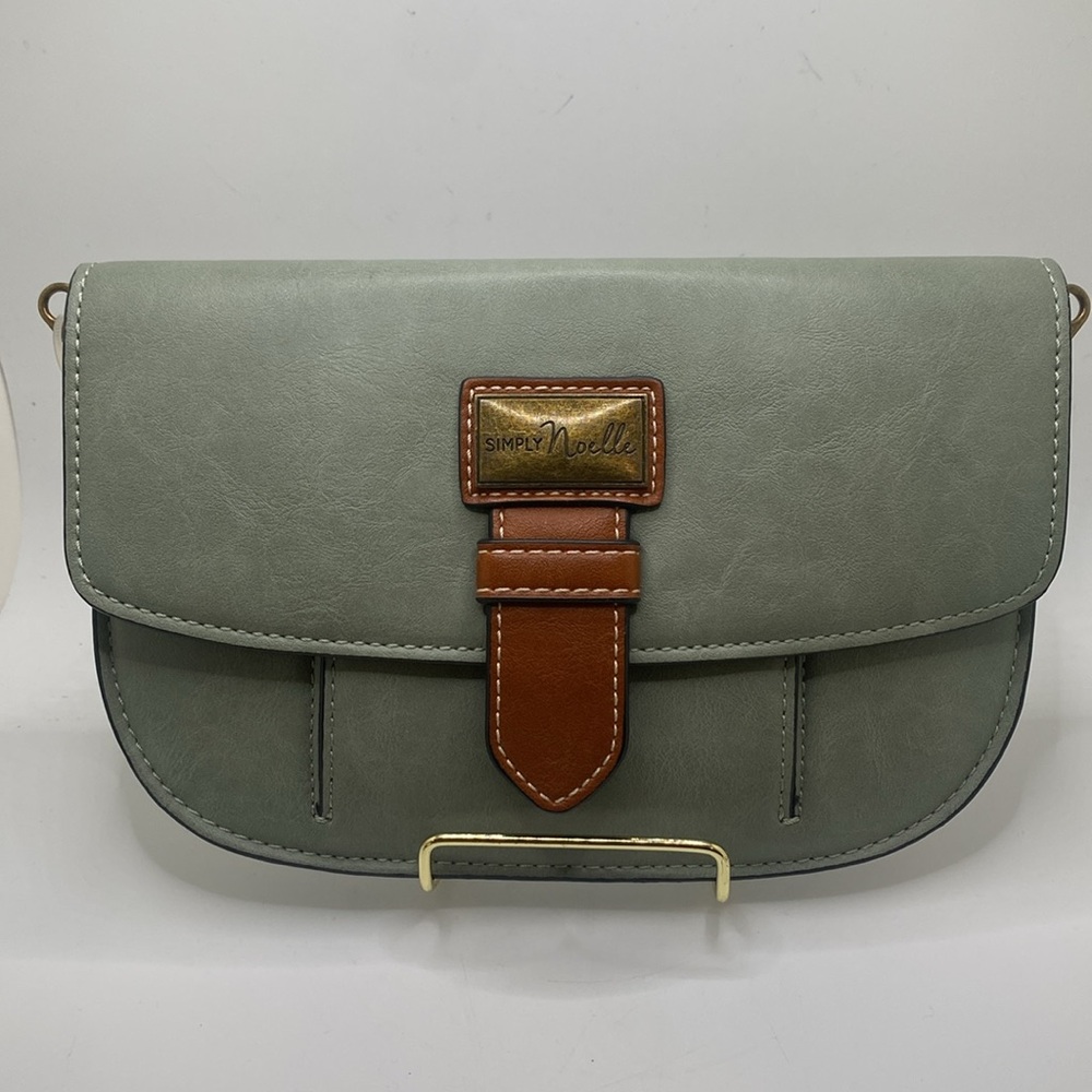 Simply Noelle Jade green faux leather convertible crossbody clutch - Picture 5 of 11